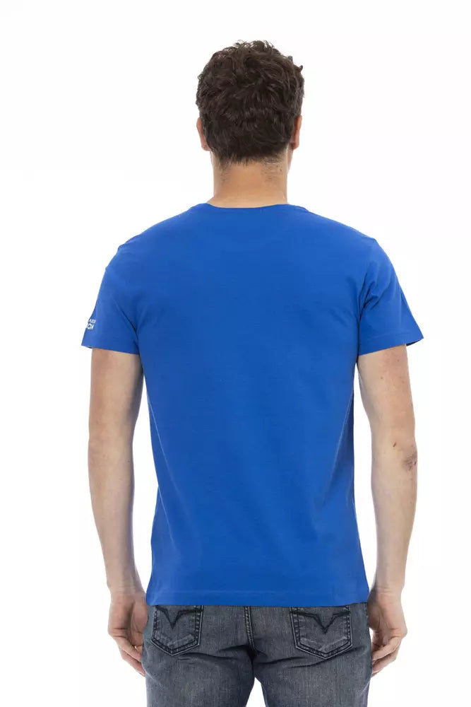 Blue Cotton Men's T-Shirt