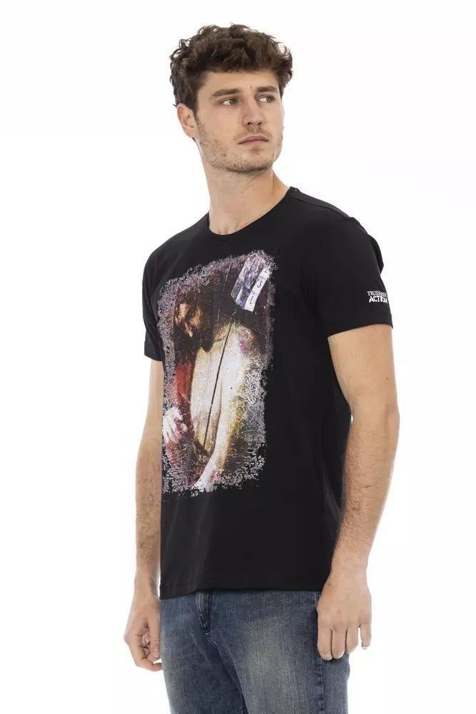 Black Cotton Men's T-Shirt