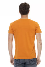 "Orange Cotton Men T-Shirt"