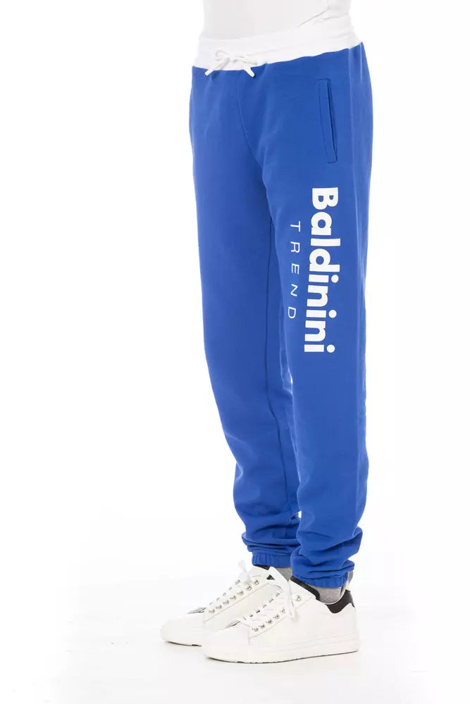 Blue Cotton Men's Sport Pant