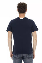 Blue Cotton Men T-Shirt