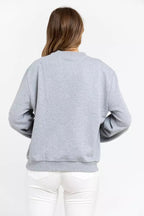 Gray Cotton Women Sweatshirt