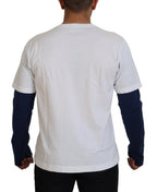 White Blue DG Crown Pullover Sweater