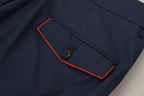 Blue Cotton Chino Formal Pants