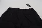 Black Cotton Chino Formal Pants