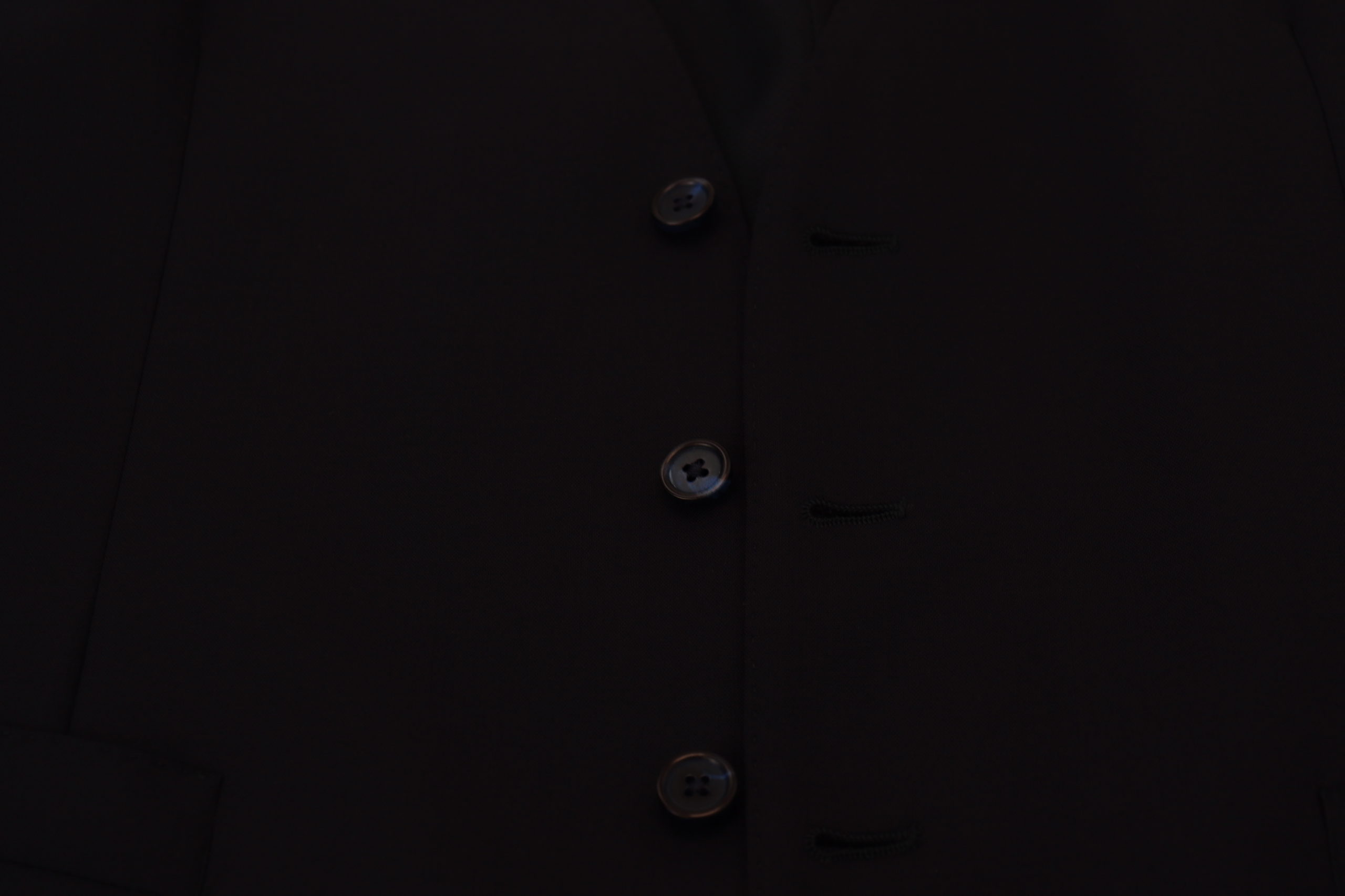 Dark Blue Wool Stretch Waistcoat Formal Vest