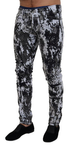 Multicolor Cotton Tie Dye Skinny Denim Jeans