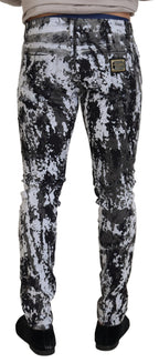 Multicolor Cotton Tie Dye Skinny Denim Jeans