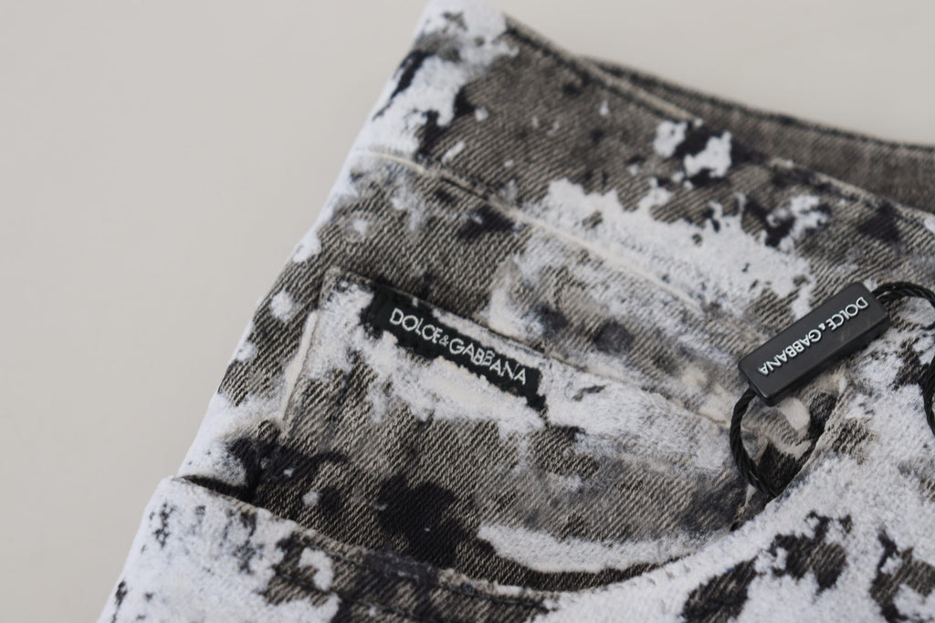 Multicolor Cotton Tie Dye Skinny Denim Jeans