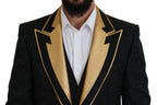 Black Gold Fantasy Tuxedo Slim Fit Suit