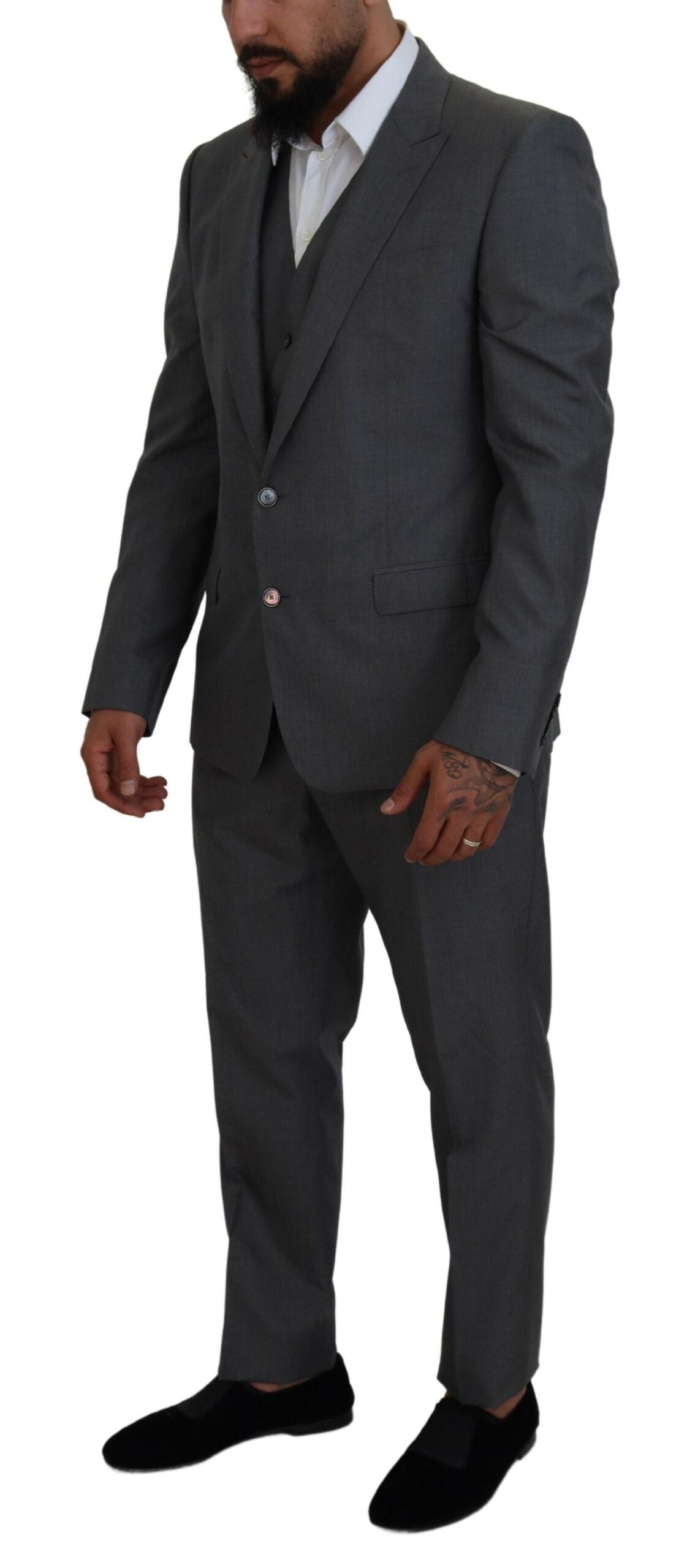 Gray MARTINI 3 Piece Slim Fit Suit
