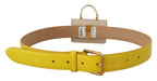 Yellow Leather Devotion Heart Micro Bag Headphones Belt