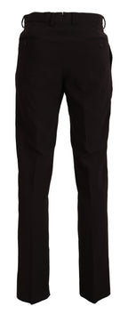 Brown Straight Fit Formal Men Pants