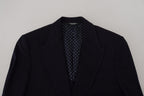 Blue Wool Formal Taormina Blazer