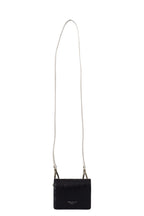 Blue White Caiman Leather Strap Card Holder Wallet