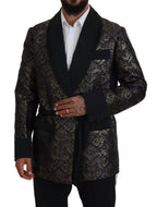 Gold Purple Baroque Jacket Blazer Robe