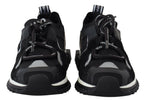 Black Mesh Sorrento Trekking Sneakers Shoes