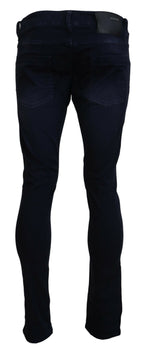 Blue Cotton Tapered Slim Fit Men Casual Denim Jeans