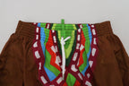 Multicolor Printed Men Beachwear Shorts Swimwear