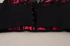 Pink Leopard Print Cropped Bustier Corset Top