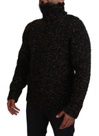 Brown Fatto A Mano Turtleneck Pullover Sweater