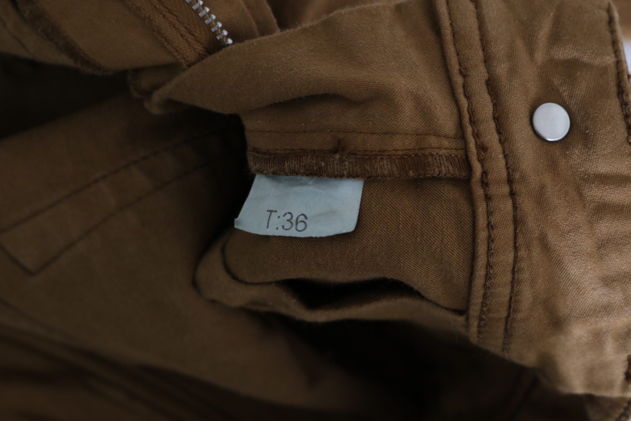 Brown Cotton Mid Waist Skinny Slim Fit Denim Jeans