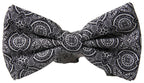 Black White Pattern Adjustable Neck Papillon Bow Tie