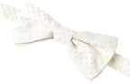Ivory Fantasy Pattern Adjustable Neck Papillon Bow Tie