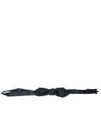 Dark Blue Silk Satin Adjustable Neck Men Papillon Bow Tie