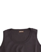 Brown knit tank top