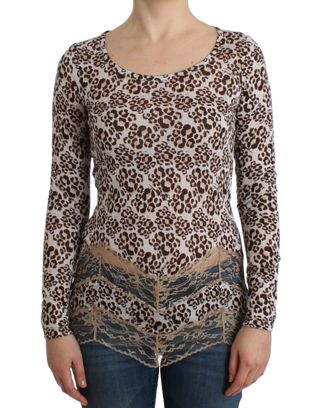 Brown longsleeved lace top