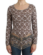 Brown longsleeved lace top