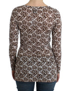 Brown longsleeved lace top