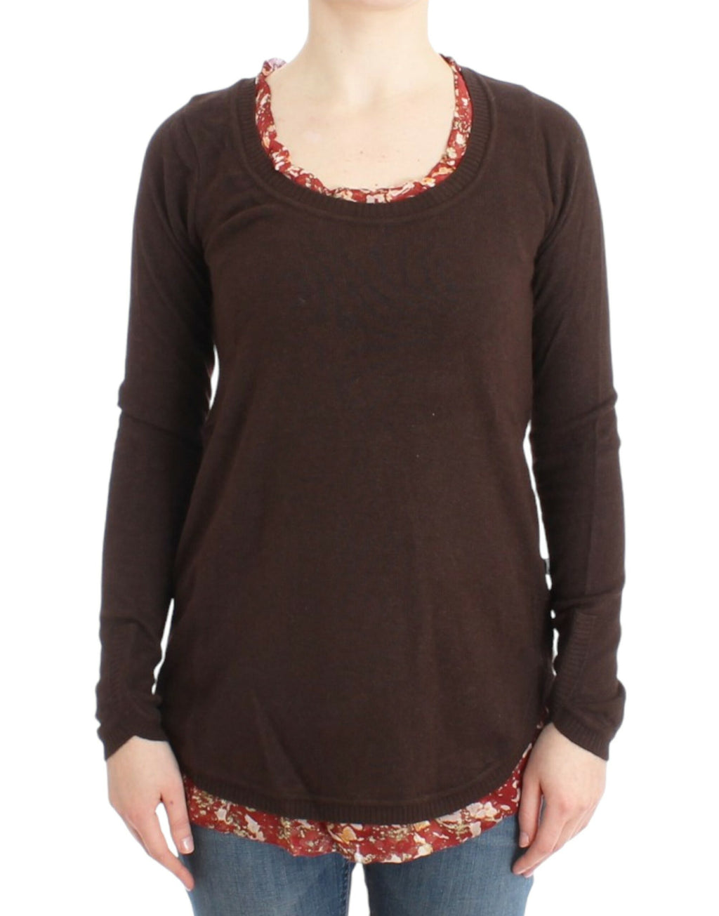 Brown crewneck sweater