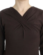 Brown knitted wool sweater