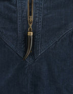 Blue corduroy pencil skirt