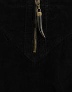 Black Corduroy Pencil Skirt