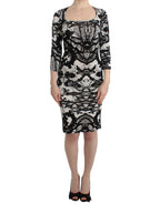 Black Printed Sheath Dress