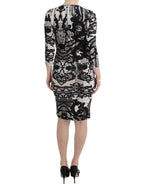 Black Printed Sheath Dress
