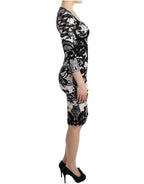 Black Printed Sheath Dress