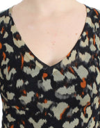 Multicolor v-neck wool jumper