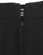 Black wool pencil skirt