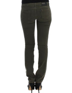 Green slim leg jeans