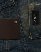 Blue straight leg jeans