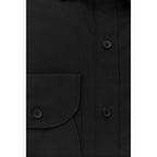 Black Cotton Men's Slim Shirt