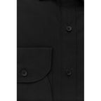 Black Cotton Men's Slim Shirt