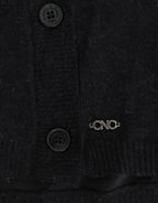 Gray wool alpaca cardigan