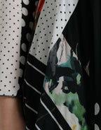 Multicolor Patchwork Floral Leopard Dress