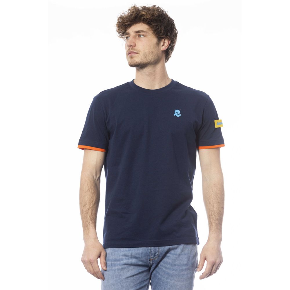 Blue Cotton Men's T-Shirt