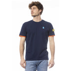 Blue Cotton Men's T-Shirt